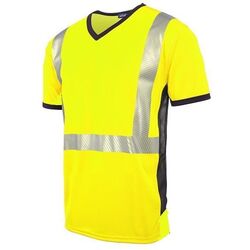 T-shirt HV col V bicolore