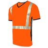 T-shirt HV col V bicolore