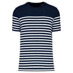 T-shirt Marini&egrave;re bio K3033 NAVY/WHITE STRIPES