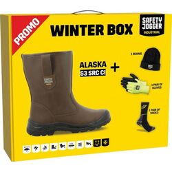 Box bottes fourr&eacute;es cuir + gants + chaussettes + bonnet Strasbourg